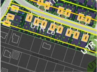 Teren construibil cu utilități front 34 ml suprafață 5800 mp